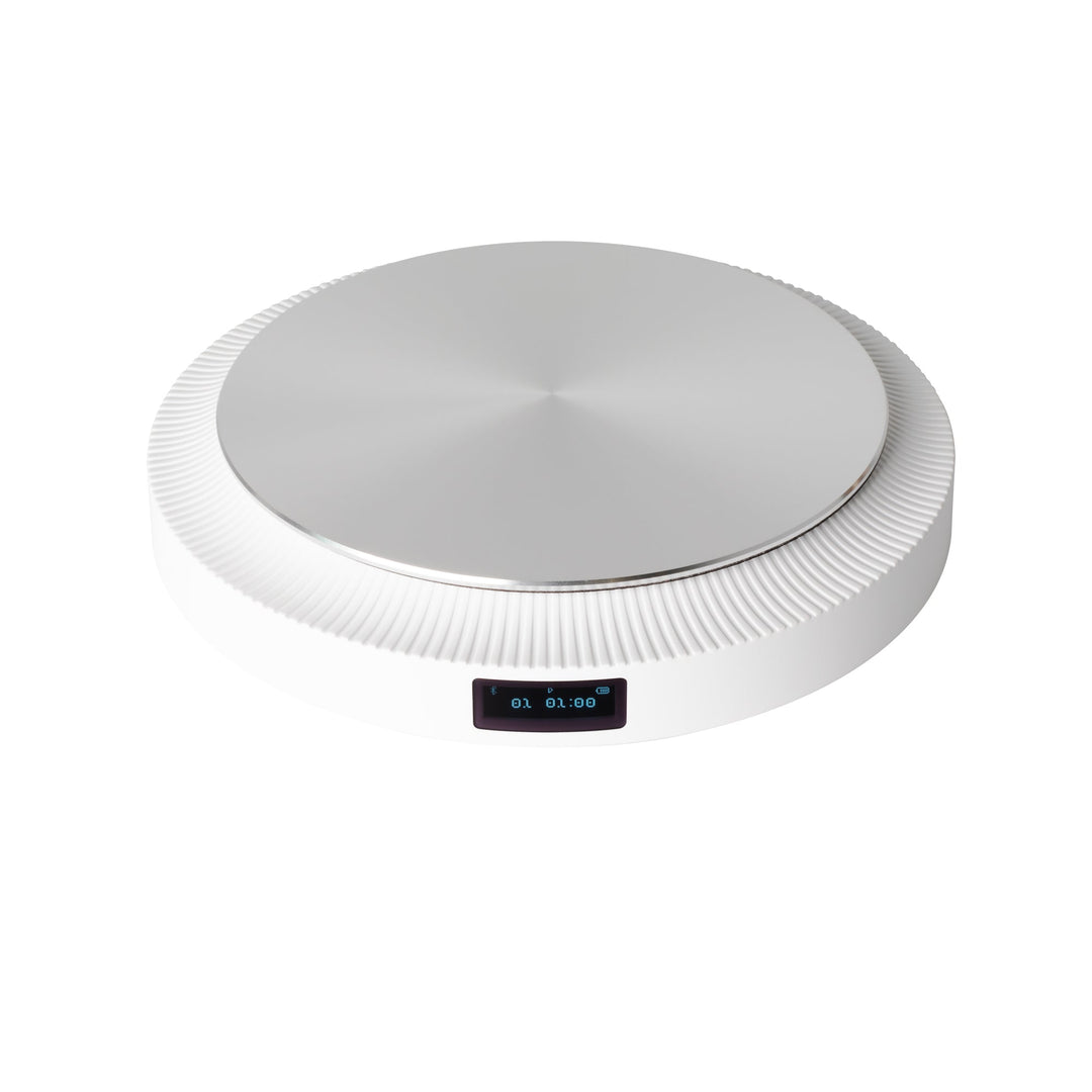 TRETTITRE Bluetooth CD player with long battery life, minimalist design, and lossless sound, created for refined and effortless listening.