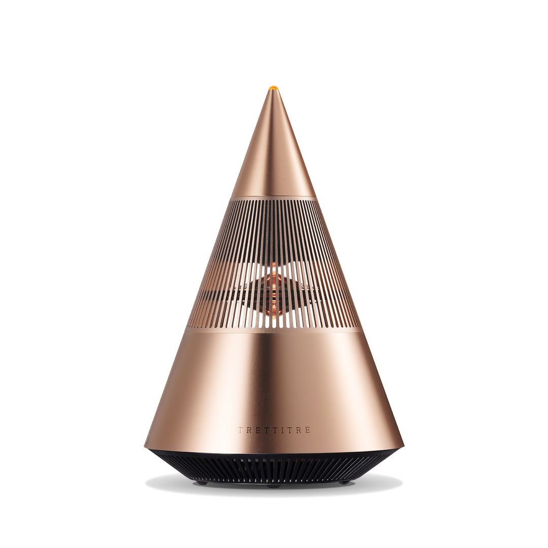 TRETTITRE TreSound Mini Bluetooth Speaker in Gold with 360° Surround Sound and aluminum design